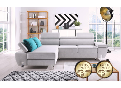 Schlafsofa Design Ecksofa L-form Bettfunktion Couch Textil Sofas Stoff Schlaf