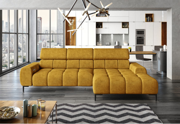 Polster Schlafsofa Textil Bettfunktion Schlaf Design Ecksofa L-Form Sofa Couch