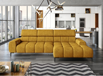 Polster Schlafsofa Textil Bettfunktion Schlaf Design Ecksofa L-Form Sofa Couch
