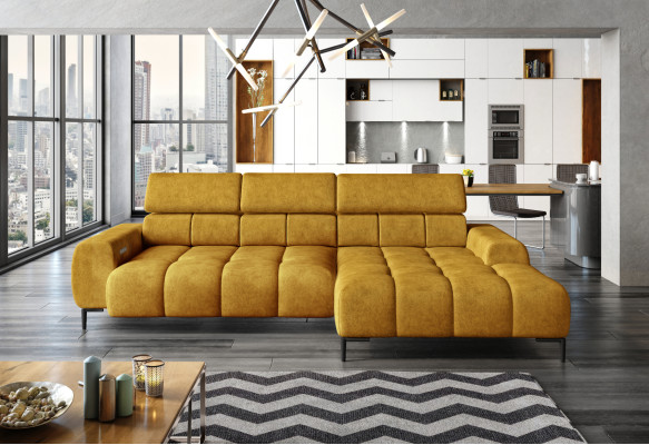 Polster Schlafsofa Textil Bettfunktion Schlaf Design Ecksofa L-Form Sofa Couch