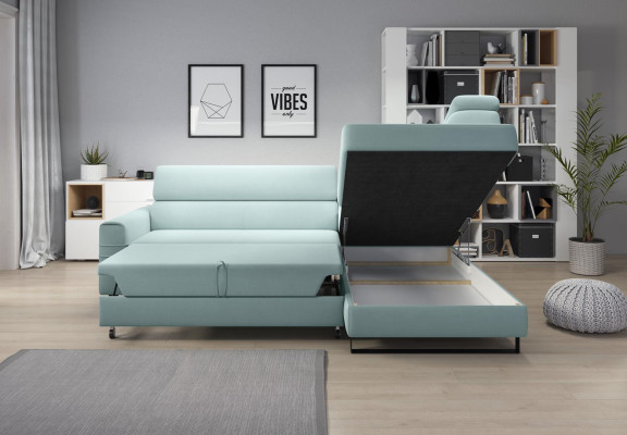 Grüne Ecksofa Textil Sofa Polstergarnitur Moderne Couch Wohnlandschaft L form