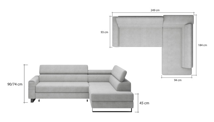 Grüne Ecksofa Textil Sofa Polstergarnitur Moderne Couch Wohnlandschaft L form
