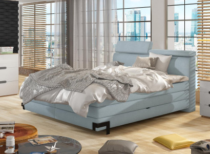 Designer Bett Schlafzimmer Betten Textil Hotel Luxus Polster Boxspringbett Möbel