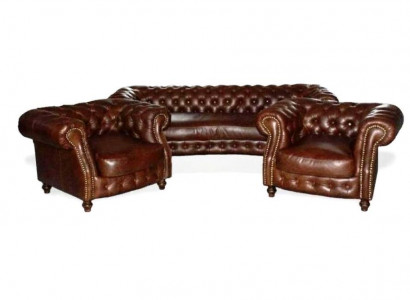 Chesterfield Braun Ecksofa Sofa Couch Polster Eckgarnitur Wohnzimmer
