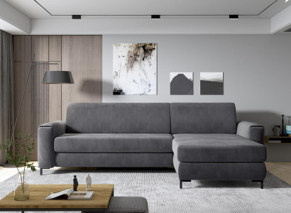 Sofa Couch Polster Garnitur Wohnlandschaft Design Ecksofa Textil L Form Sofas