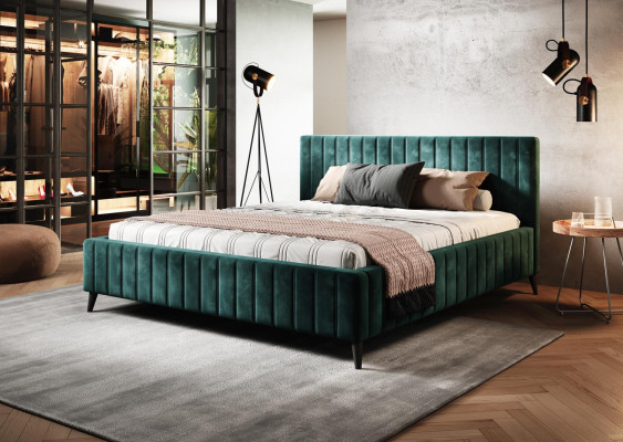 Betten Textil Hotel Luxus Polster Bettgestell Design Bett Schlafzimmer 180x200