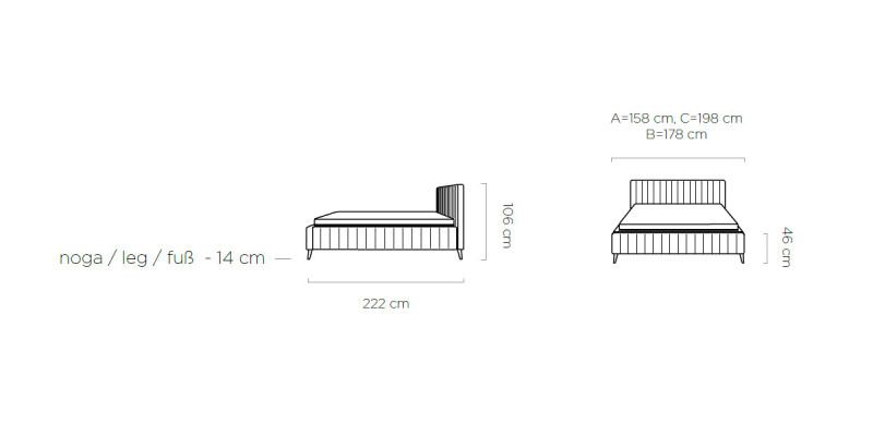 Betten Textil Hotel Luxus Polster Bettgestell Design Bett Schlafzimmer 180x200