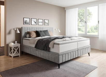 Doppel Schlafzimmer Holz 180x200 Bett Klassisch Polsterbett Luxus Boxspringbett