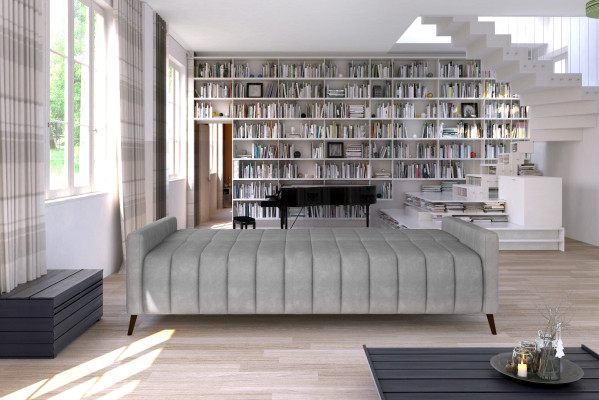 Dreisitzer Couch Polster Design Sofa Moderne 3er Sitz Sofas Zimmer Möbel Gelb