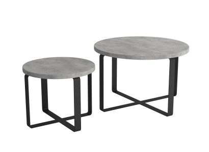 Modern Luxus Couchtisch Doppel Rund 2x Couchtisch Möbel Design