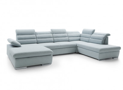 Ecksofa U-Form Couchgarnitur Schlaffunktion Wohnlandschaft Sofa Couch Polster
