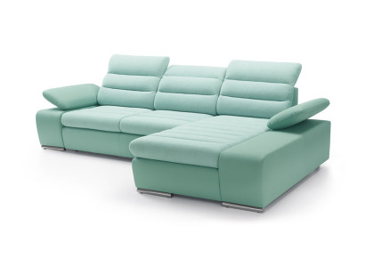 Design Ecksofa Schlafsofa Couch Leder Textil Polster Multifunktion Sofas Kasten