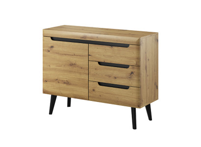 Moderne Holz Kommode 107cm Sideboard XXL Low Boards Wohnzimmerschrank Kommoden