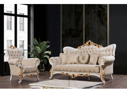 Sofagarnitur 3+1 Sitzer Set Design Sofas Polster Couchen Leder Relax Klassiker