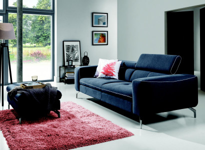 Chesterfield 3 Sitzer Designer Sofa Couch Polster Sofas Couchen Textil Stoff Neu