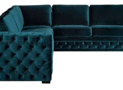 Grüne Ecksofa Wohnlandschaft Couch Eckgarnitur Polster Möbel Design Chesterfield