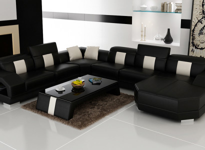 Ledersofa Couch Wohnlandschaft Ecksofa Eck Garnitur Design Modern Sofa R7003 Neu