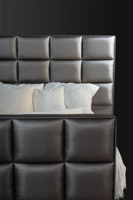 Schlafzimmer Betten Kunstleder Luxus Bett Boxspringbett 180 x 200 cm