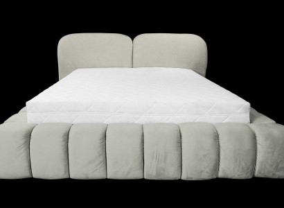 Luxus Bettrahmen 180x200 cm Farbe Grau Kopfteil Betten Schlafzimmer Möbel