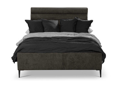 Textil Bett Grau Design Luxus Doppel Schlafzimmer Betten Doppelbett