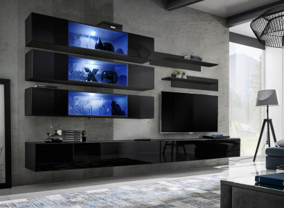 Wohnwand rtv Wohnzimmer Möbel Sideboard Wandregale tv Wandschrank Neu