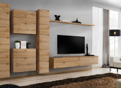 Wand Schrank Wohnzimmer Designer Wohnwand Wand Regal Holz Wandschrank