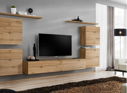 Design Wandschrank Regal Wohnzimmer Holz TV Ständer Wand Regale Neu Holzmöbel