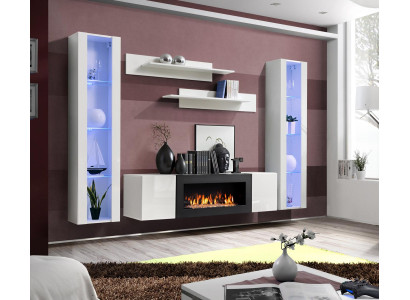 Designer Wohnzimmer Modern Luxus Einrichtung Wohnwand Wand Regale Sideboard