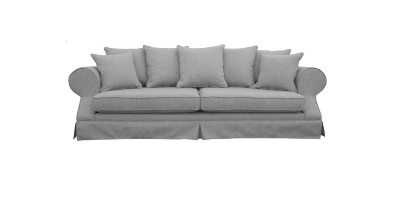Grau Dreisitzer Sofa Stoff Wohnzimmer Design Couchen Polster Sofas Neu Kreative