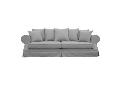 Grau Dreisitzer Sofa Stoff Wohnzimmer Design Couchen Polster Sofas Neu Kreative