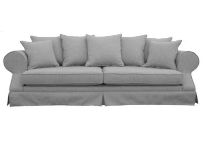 Grau Dreisitzer Sofa Stoff Wohnzimmer Design Couchen Polster Sofas Neu Kreative