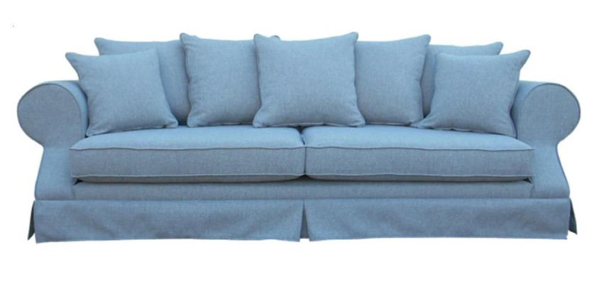 Grau Dreisitzer Sofa Stoff Wohnzimmer Design Couchen Polster Sofas Neu Kreative