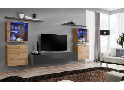 Wohnzimmermöbel Set Designer Hochglanz Wohnwand Wohnzimmer Sideboard Komplett