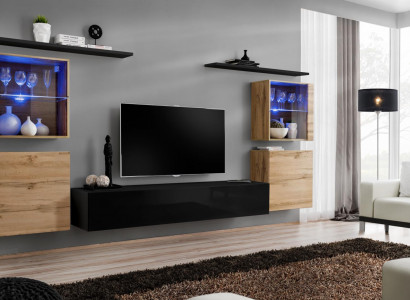 Designer Komplett Wohnzimmer Luxus Wohnwand Gruppe Modern Sideboard Einrichtung