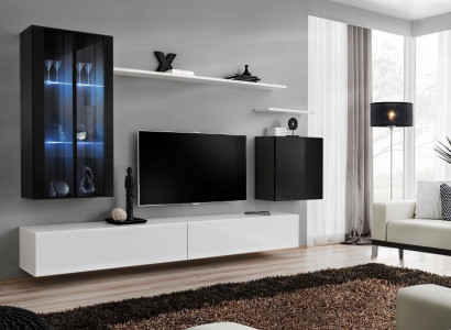 Wohnzimmer Komplett set 7tlg Wohnzimmer Möbel Wohnwand Holz Einrichtung Neu