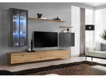 Designer Komplett Luxus Garnitur Wohnzimmermöbel Regale Stil Modern Sideboard