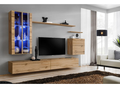 Designer Möbel Garnitur Modern Wandschrank TV-Ständer Holzmöbel Neu Sideboard