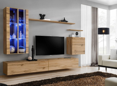 Designer Möbel Garnitur Modern Wandschrank TV-Ständer Holzmöbel Neu Sideboard