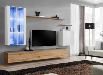 Holzmöbel TV-Ständer Wandschrank Wohnzimmermöbel Komplett set Stil Designer