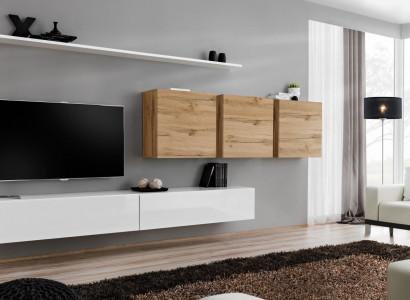 Wohnzimmermöbel Modern Wohnwand Wandschrank Sideboard TV-Ständer Designer