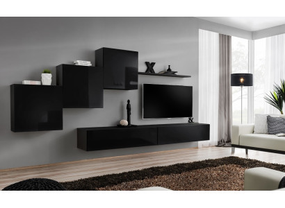 Wohnzimmer Set Wohnwand Wandschränke TV-Ständer Wand Regal Sideboard Komplett