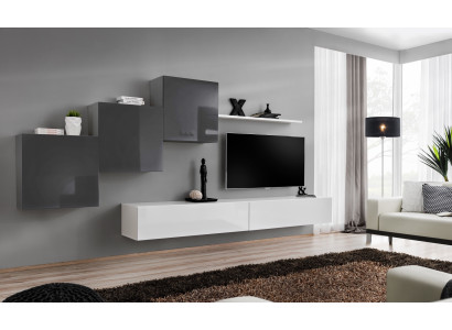 Luxus Wohnzimmer Wohnwand TV Ständer Einrichtung Moderne Wandregal Design