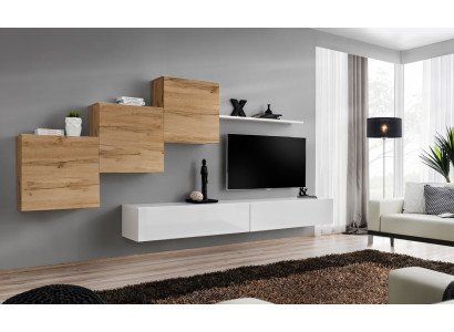 Luxus Set 6tlg Wohnwand Einrichtung Garnitur Wandregal Designer Wohnzimmermöbel