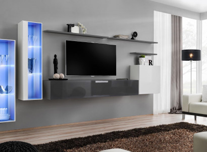 Wohnwand Designer Komplett Set Luxus Möbel Neu 3x Wandschrank Möbel Garnitur