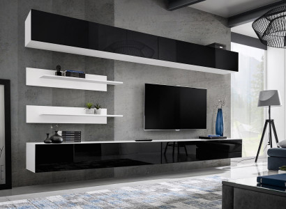 Wandschrank Wohnzimmer tv Ständer Luxus Wohnwand Holzmöbel Neu Modern