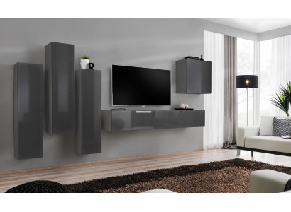 Set Modern Wohnwand Wohnzimmer TV-Ständer Wohnzimmer Set 5tlg. TV-Ständer