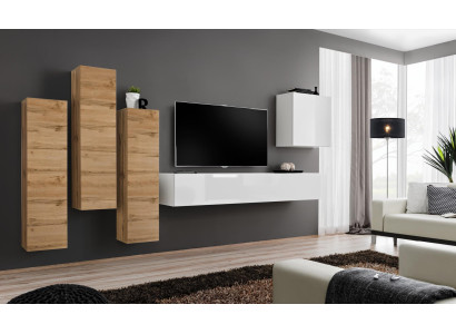 Wohnzimmer Wohnwand Wandschrank Sideboard Einrichtung TV Ständer Modern