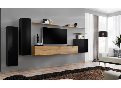 Komplette 7tlg Wandschrank Wohnwand Wohnzimmer Luxus Einrichtung Moderne Möbel