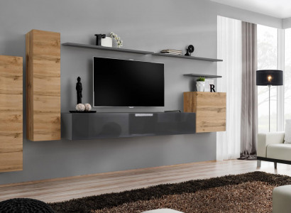 Designer Wohnzimmer Komplett Wohnwand Regale Luxus Wandschrank Neu