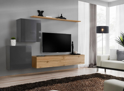 Wohnzimmer Möbel Set Wohnwand TV-Ständer Sideboard Regal Holz Luxus Wandschrank